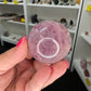 Lavender Rose Quartz Sphere on Stand