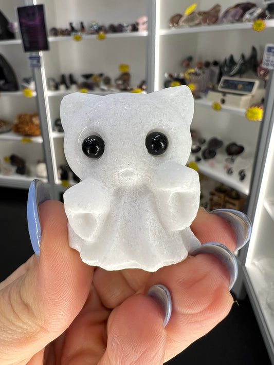 White Quartz Cat Ghost