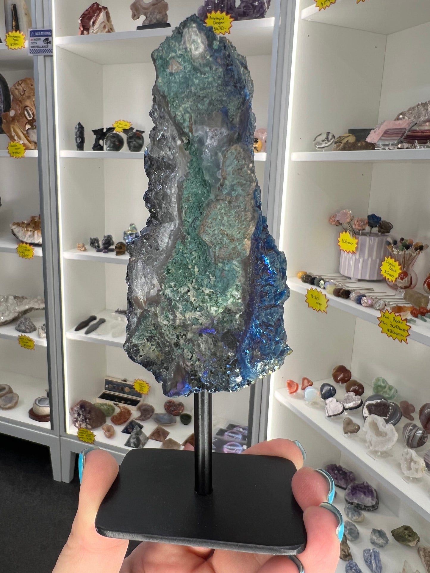 Titanium Amethyst on Stand