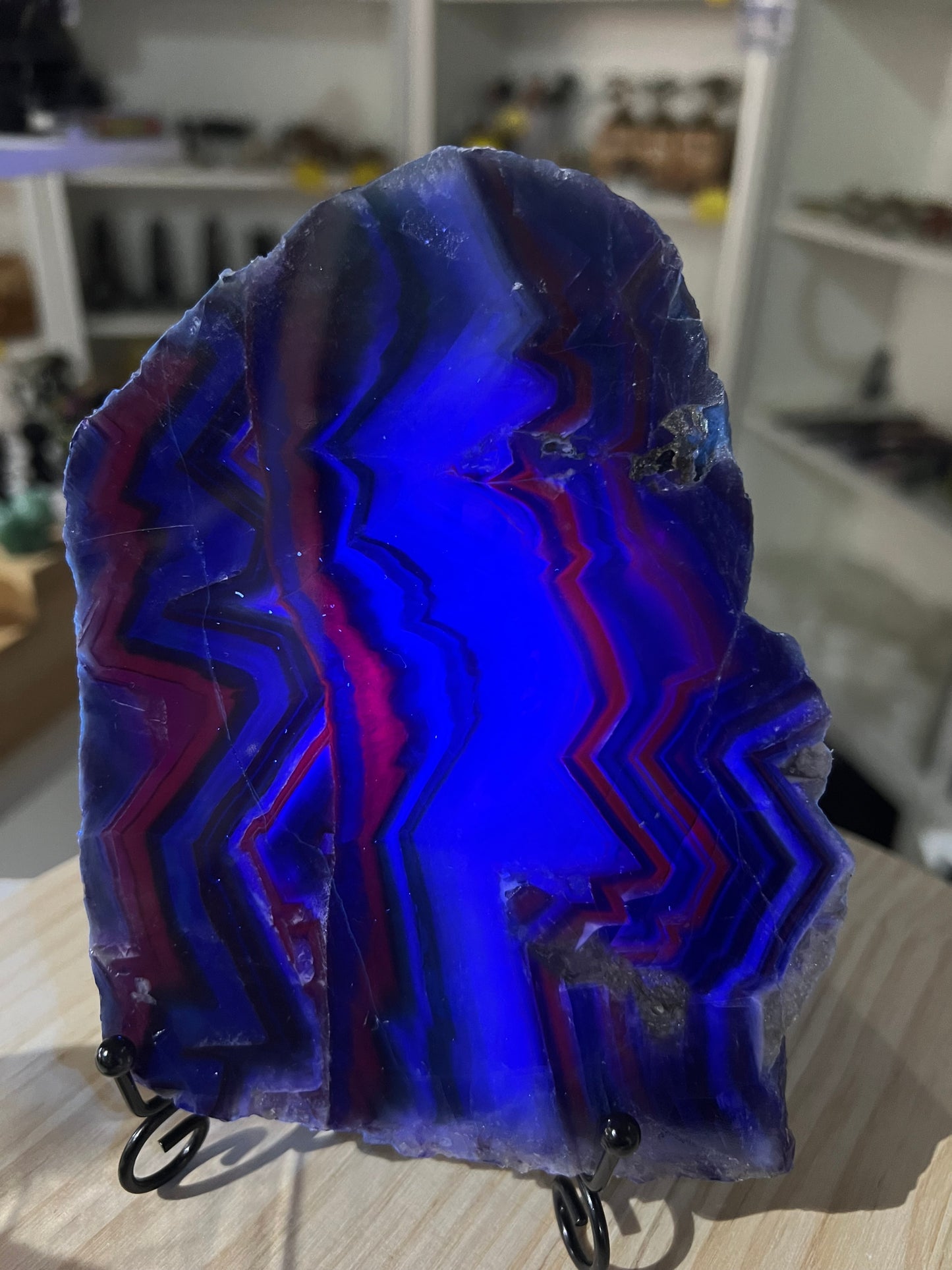 Black Fluorite Slab (UV Reactive)
