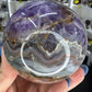 Crazy Lace Amethyst Sphere on Stand