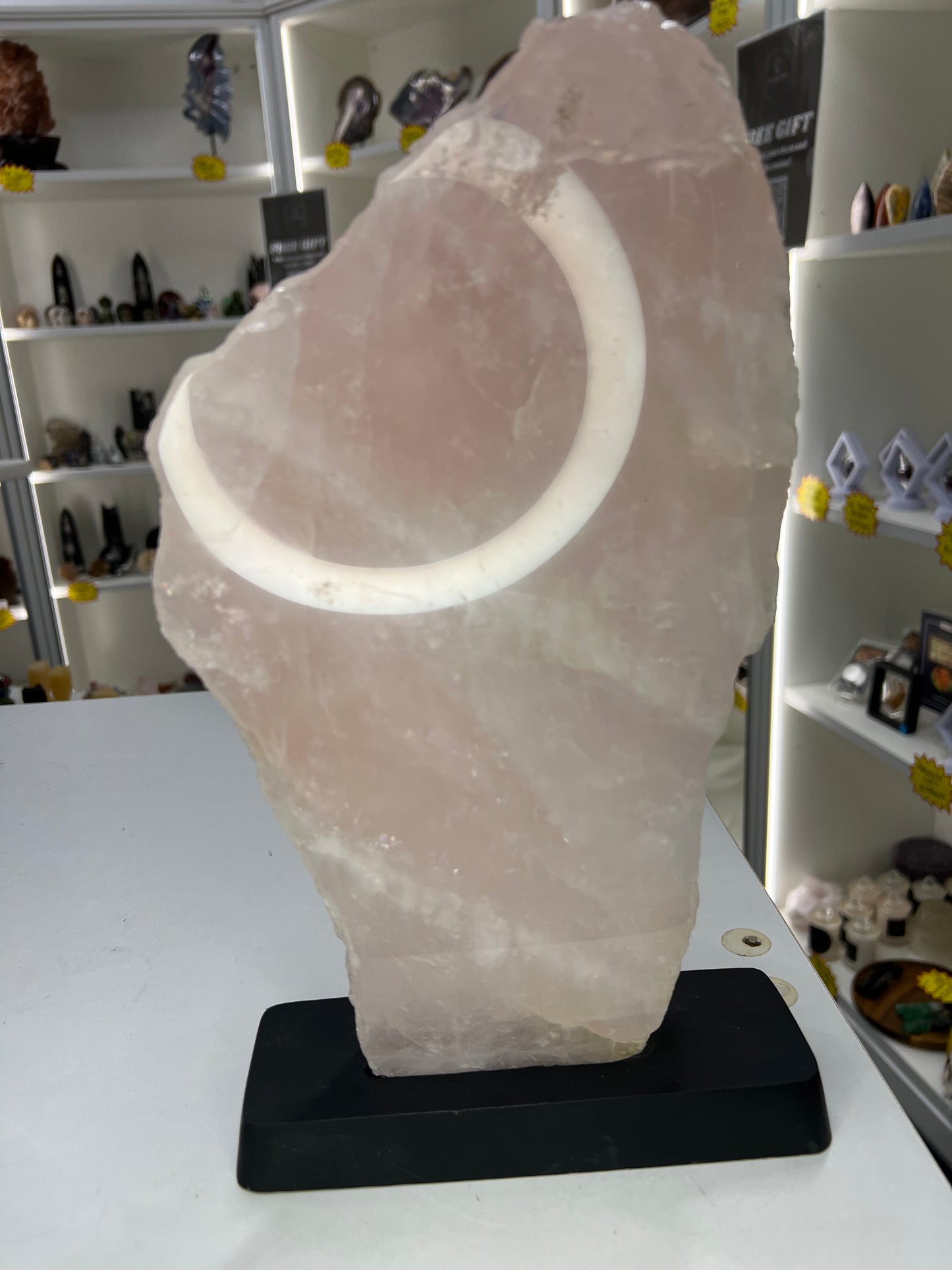Rose Quartz Slab on Base