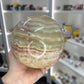 Green Onyx Sphere on Stand