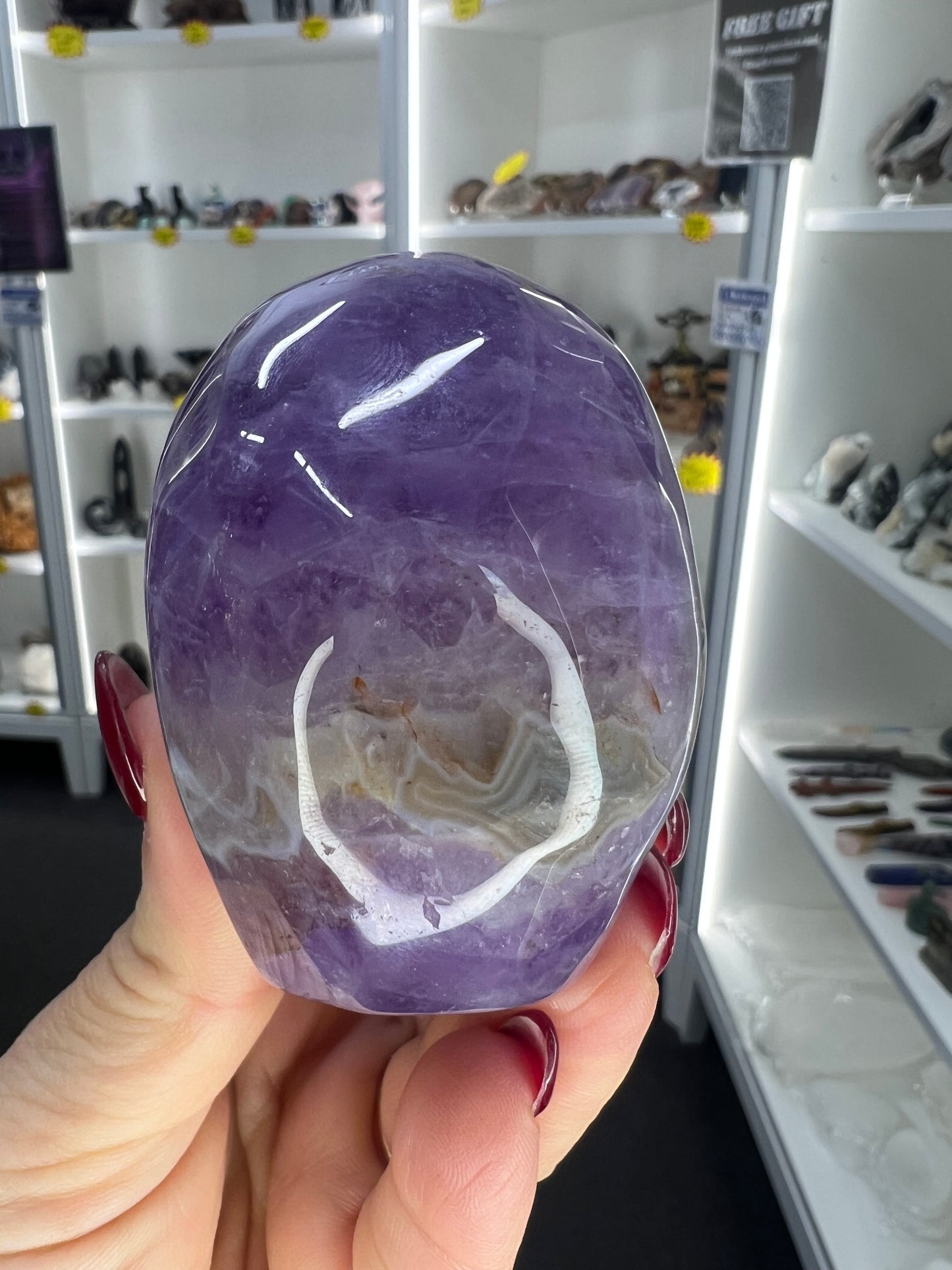 Crazy Lace Amethyst Skull