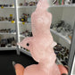 Rose Quartz Mermaid on Dolphin