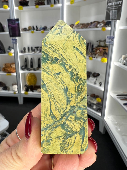 Yellow Unakite Tower