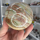 Green Onyx Sphere on Stand