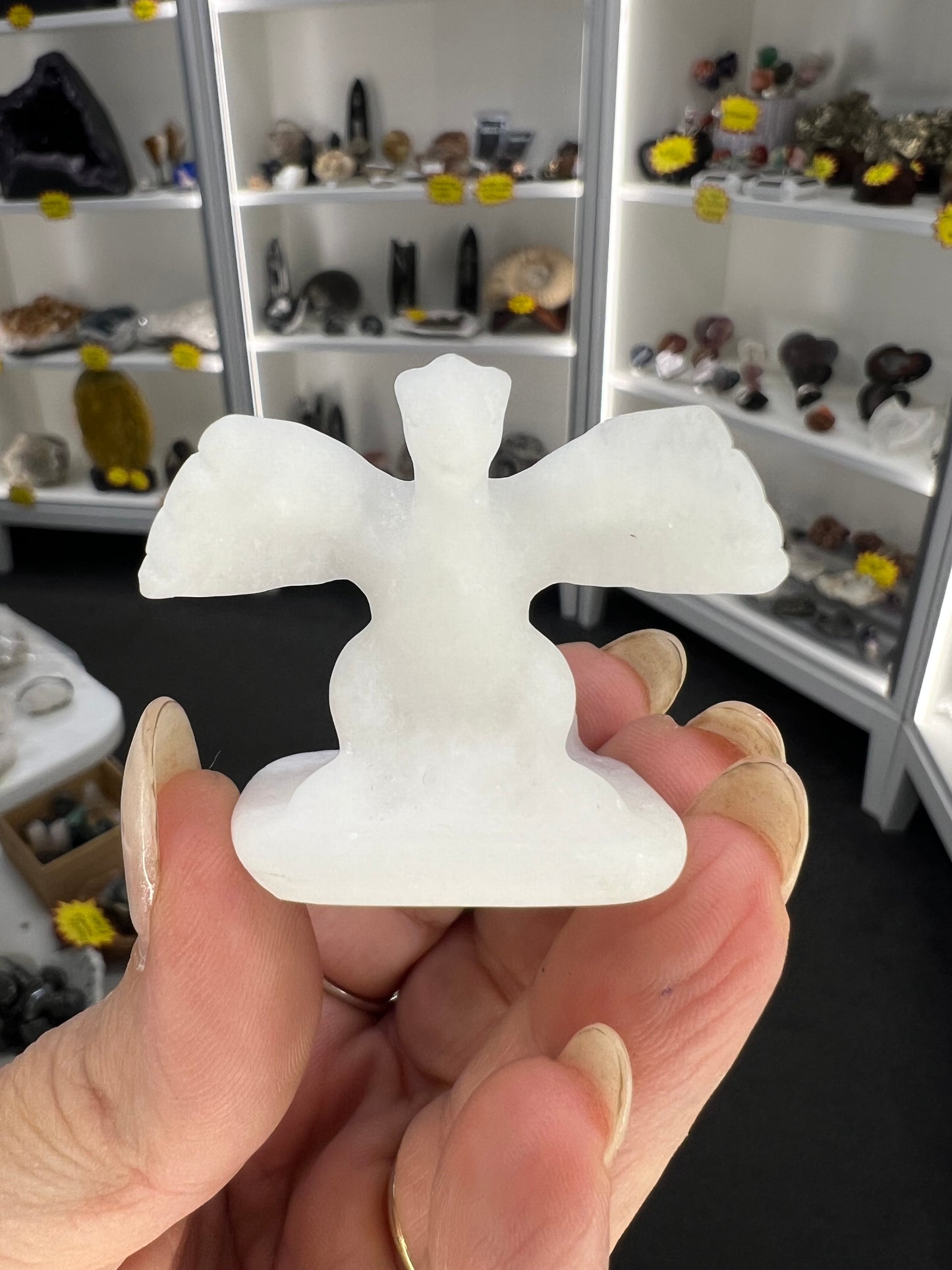 White Quartz Character Carving