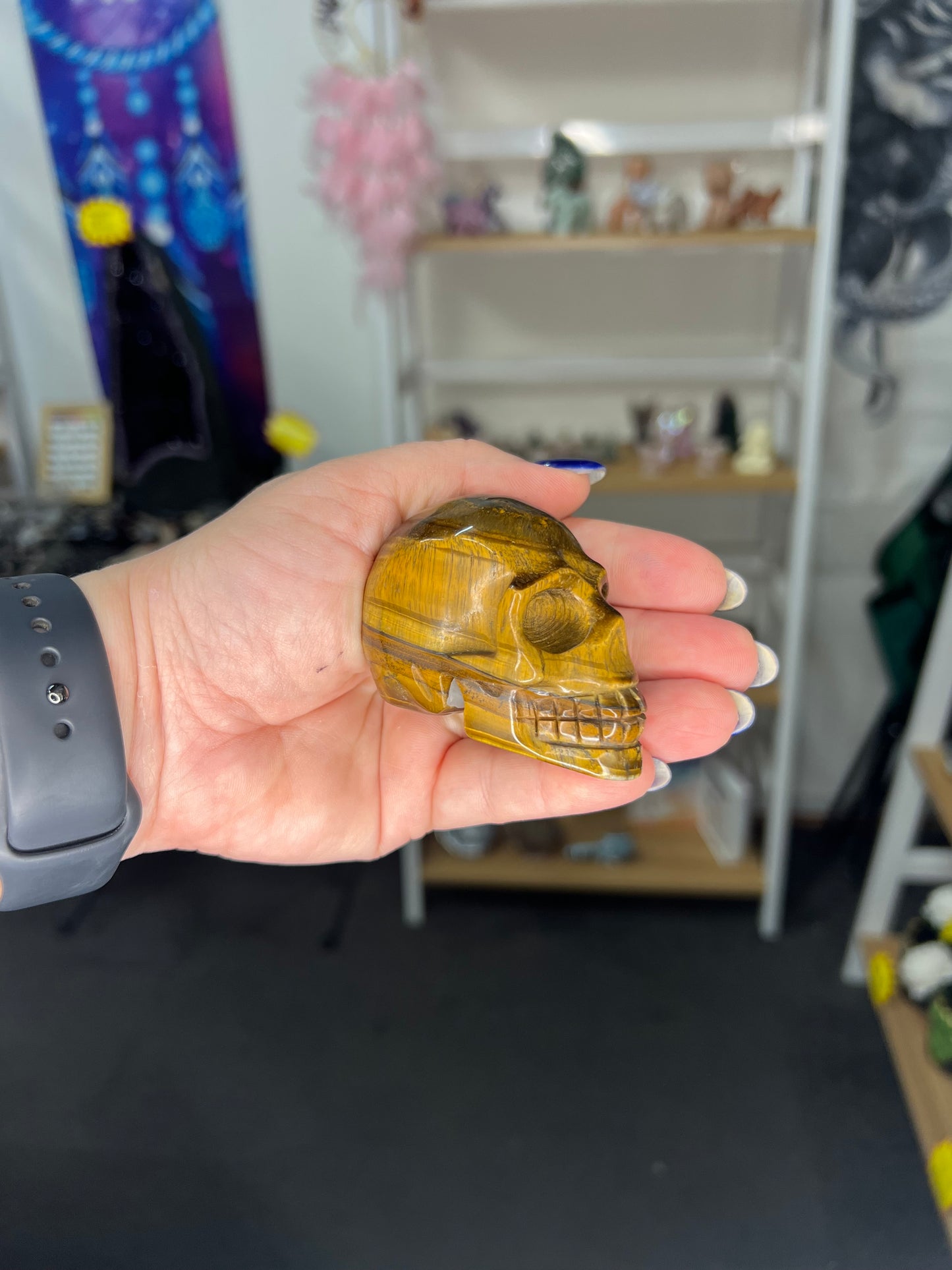Tiger’s Eye Skull