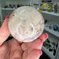 Amethyst x Flower Agate Sphere on Stand