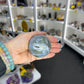 Moss Agate Sphere on Stand