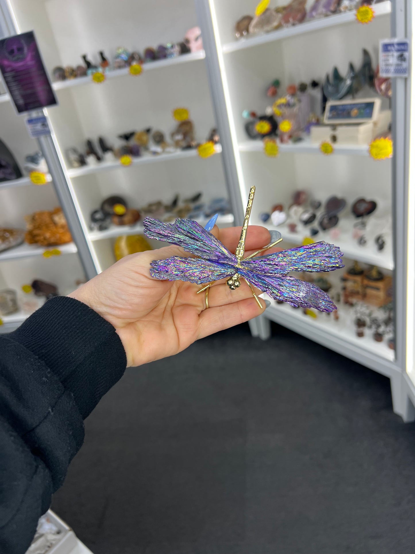 Purple Aura Kyanite Dragonfly