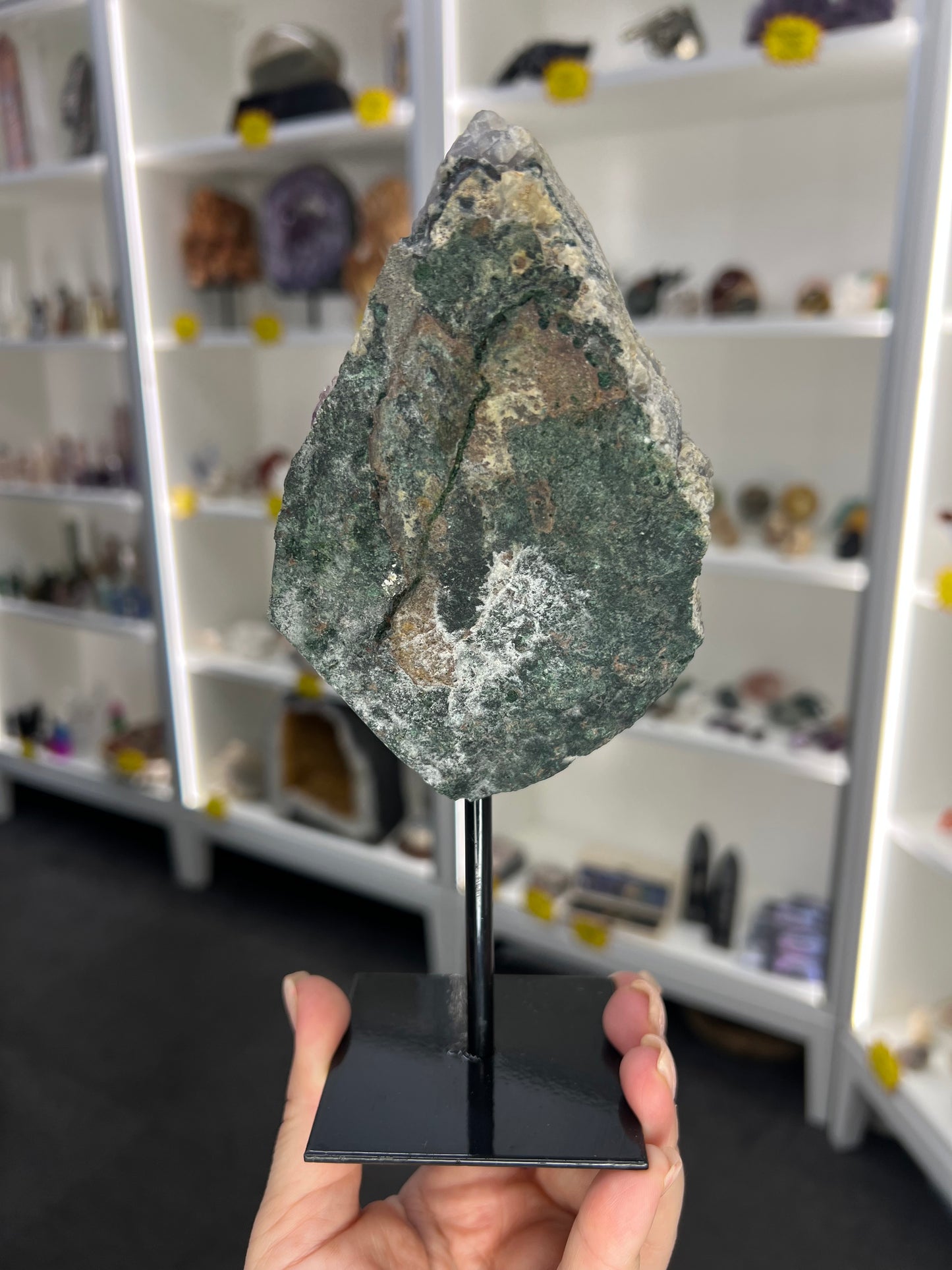Amethyst Cluster on Metal Stand