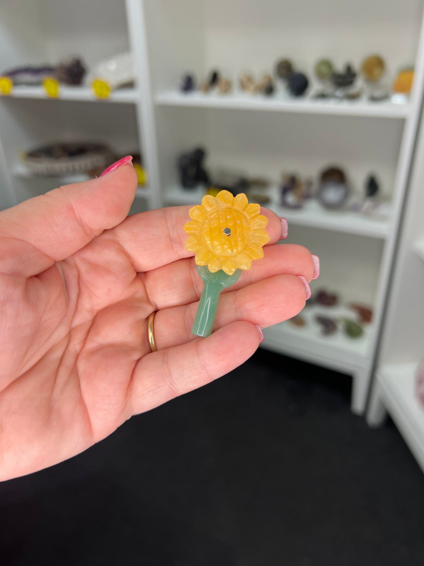 Golden Healer / Green Aventurine Sunflower