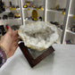 Quartz Geode on Timber Stand