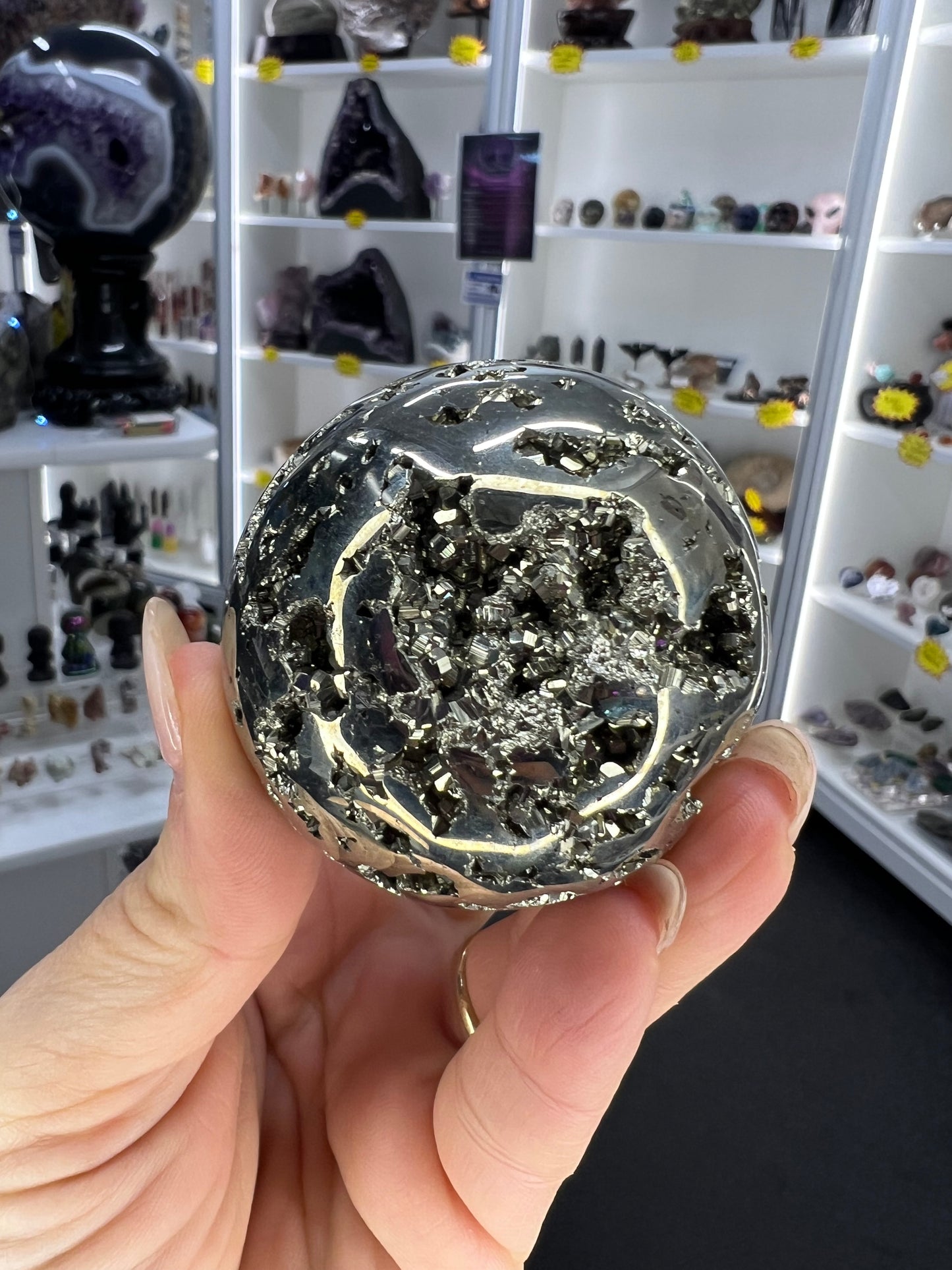 Pyrite Sphere on Stand
