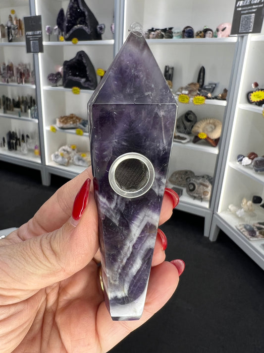Chevron / Dream Amethyst Pipe