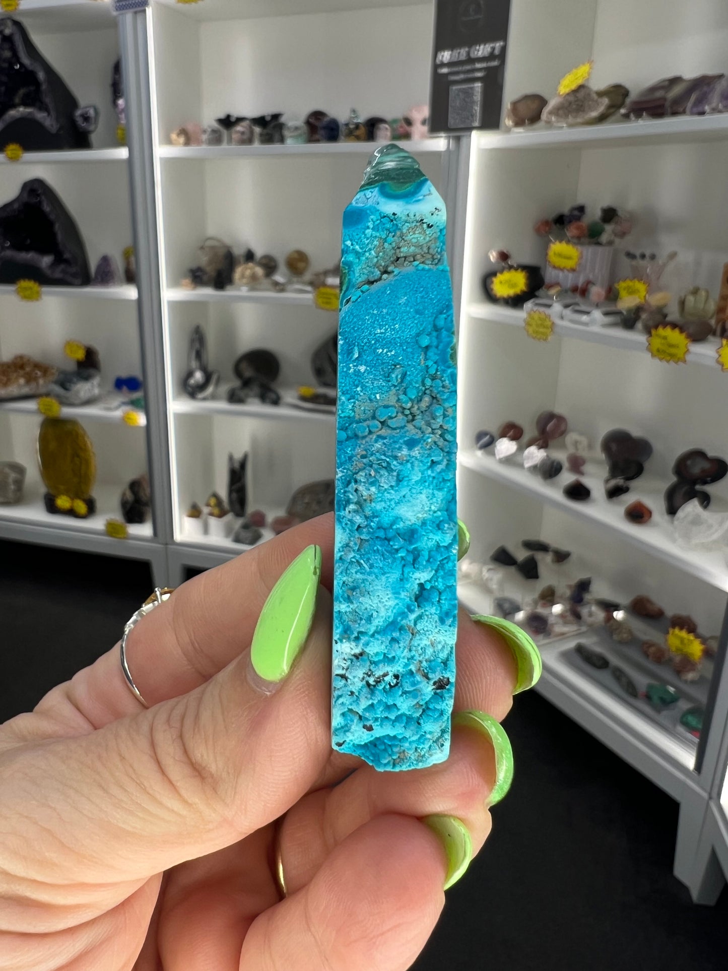 Chrysocolla x Malachite Tower