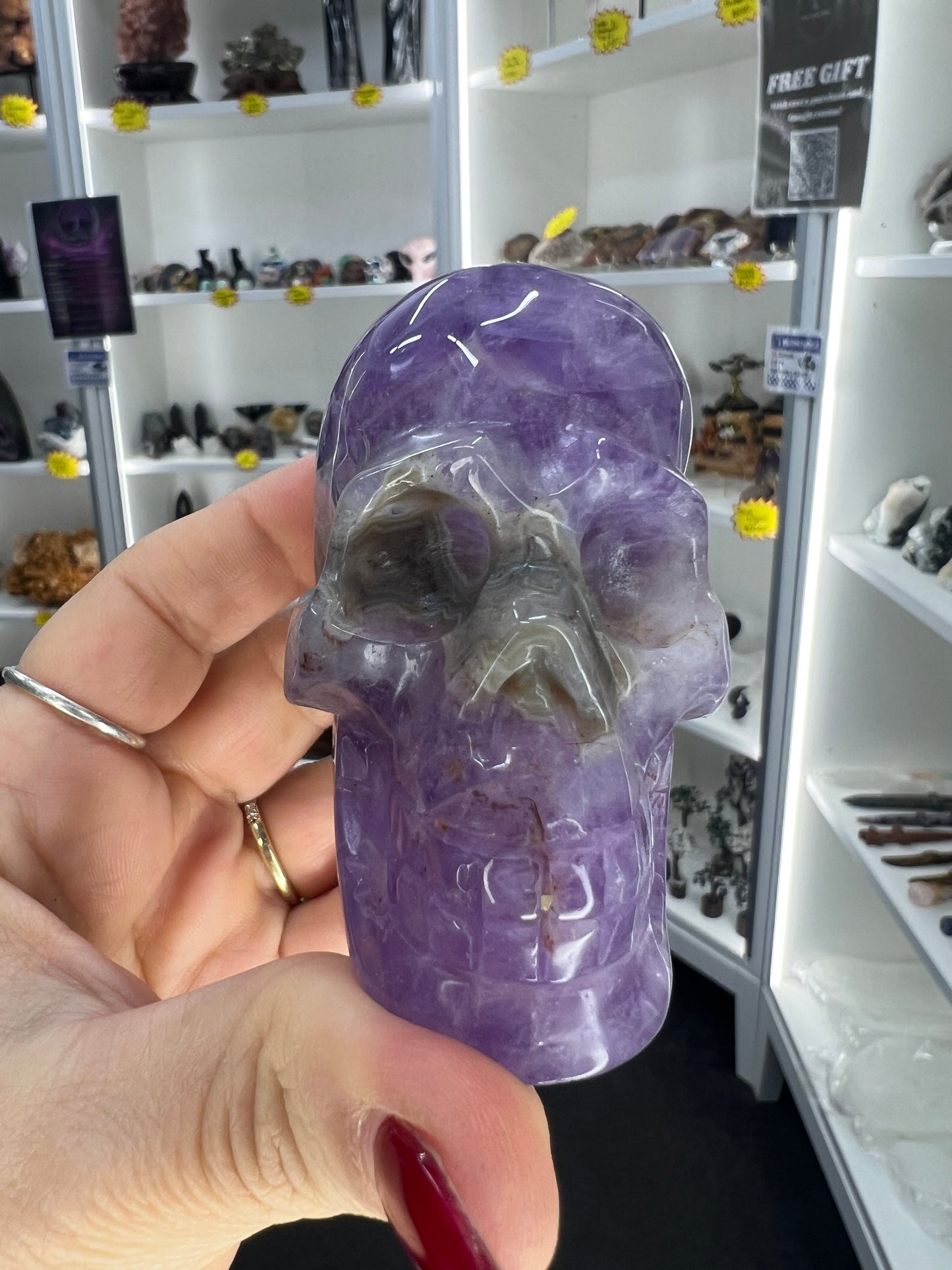 Crazy Lace Amethyst Skull