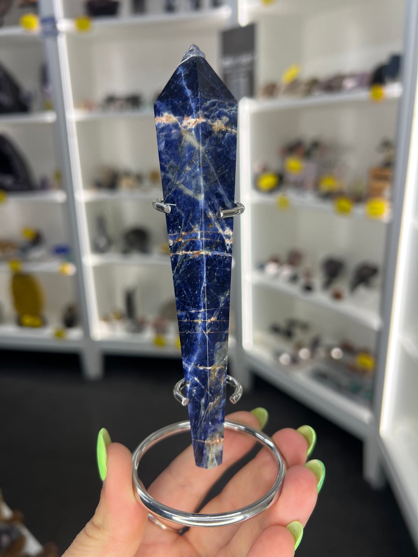 Sodalite Wand on Stand
