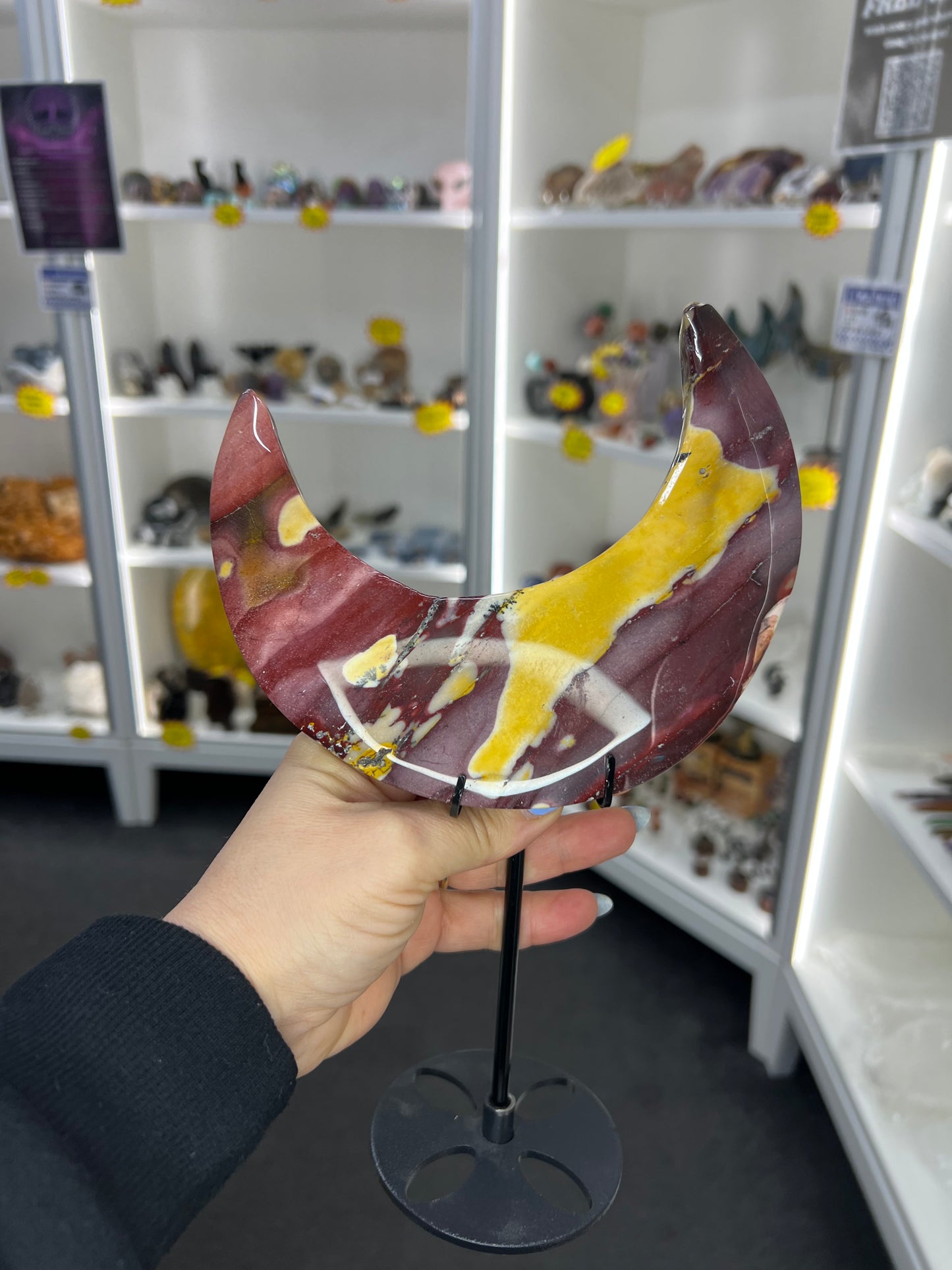 Mookaite Jasper Moon on Stand
