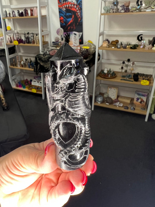 Black Obsidian Dragon on Point