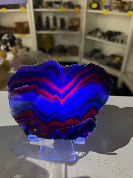 Black Fluorite Slab (UV reactive)
