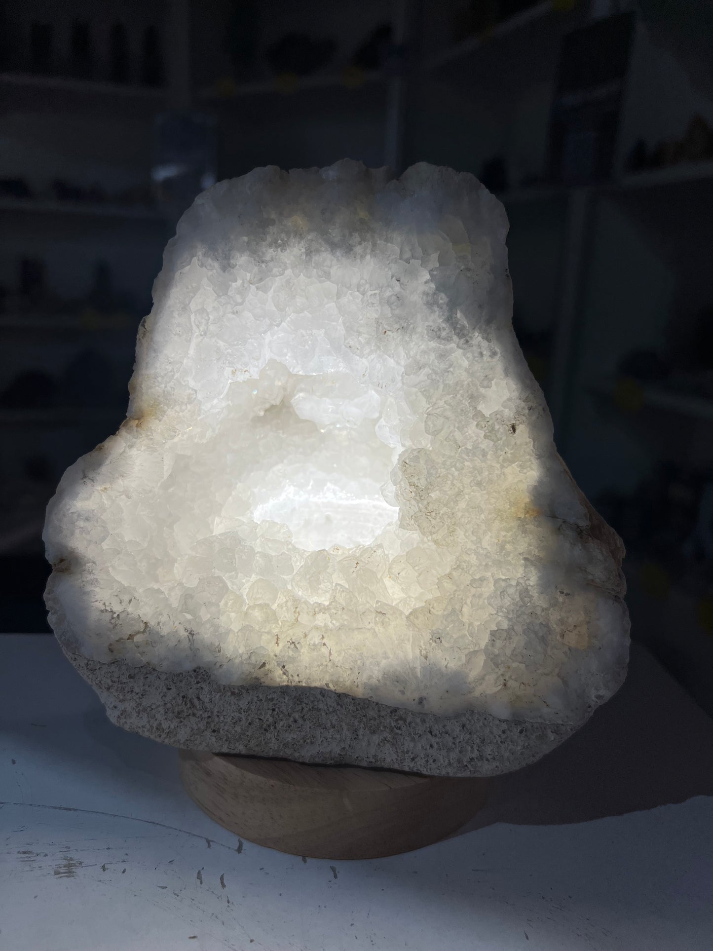 Quartz Geode Lamp