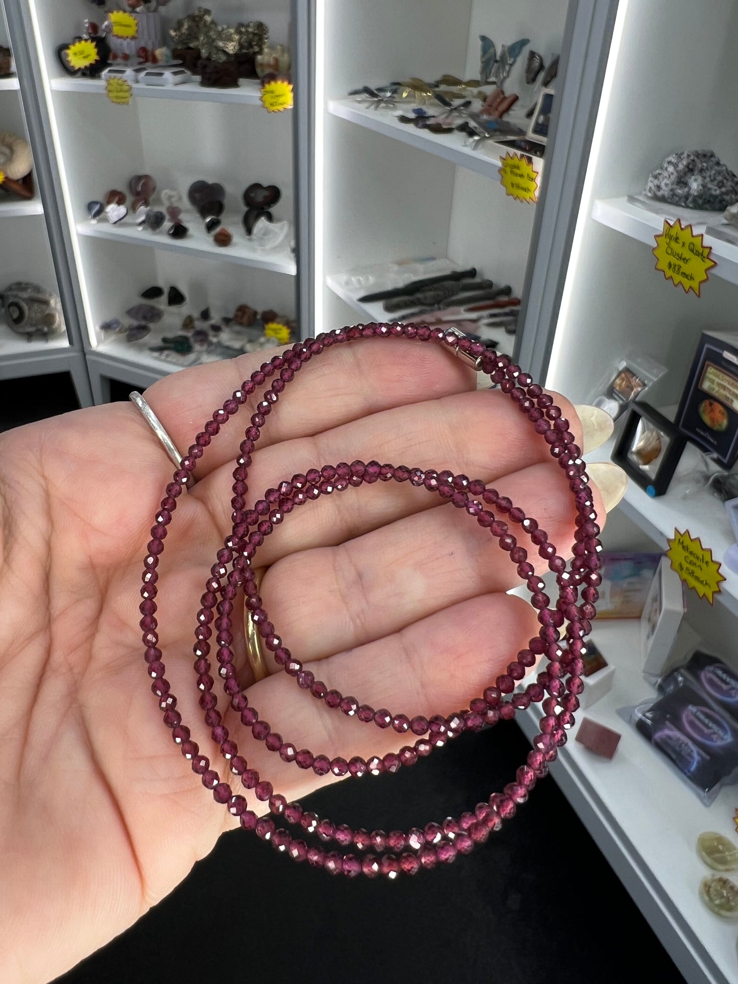 Garnet Faceted Necklace / Bracelet