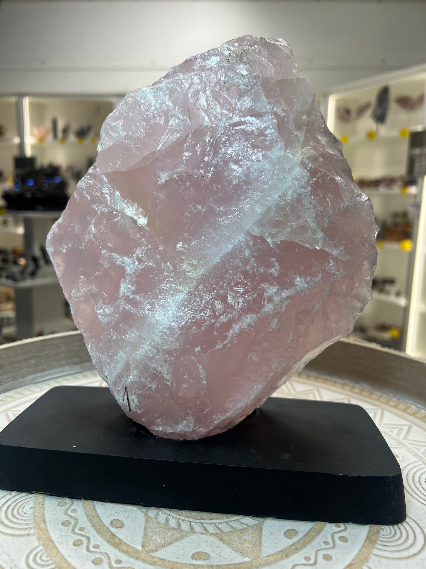Rose Quartz Slab on Base