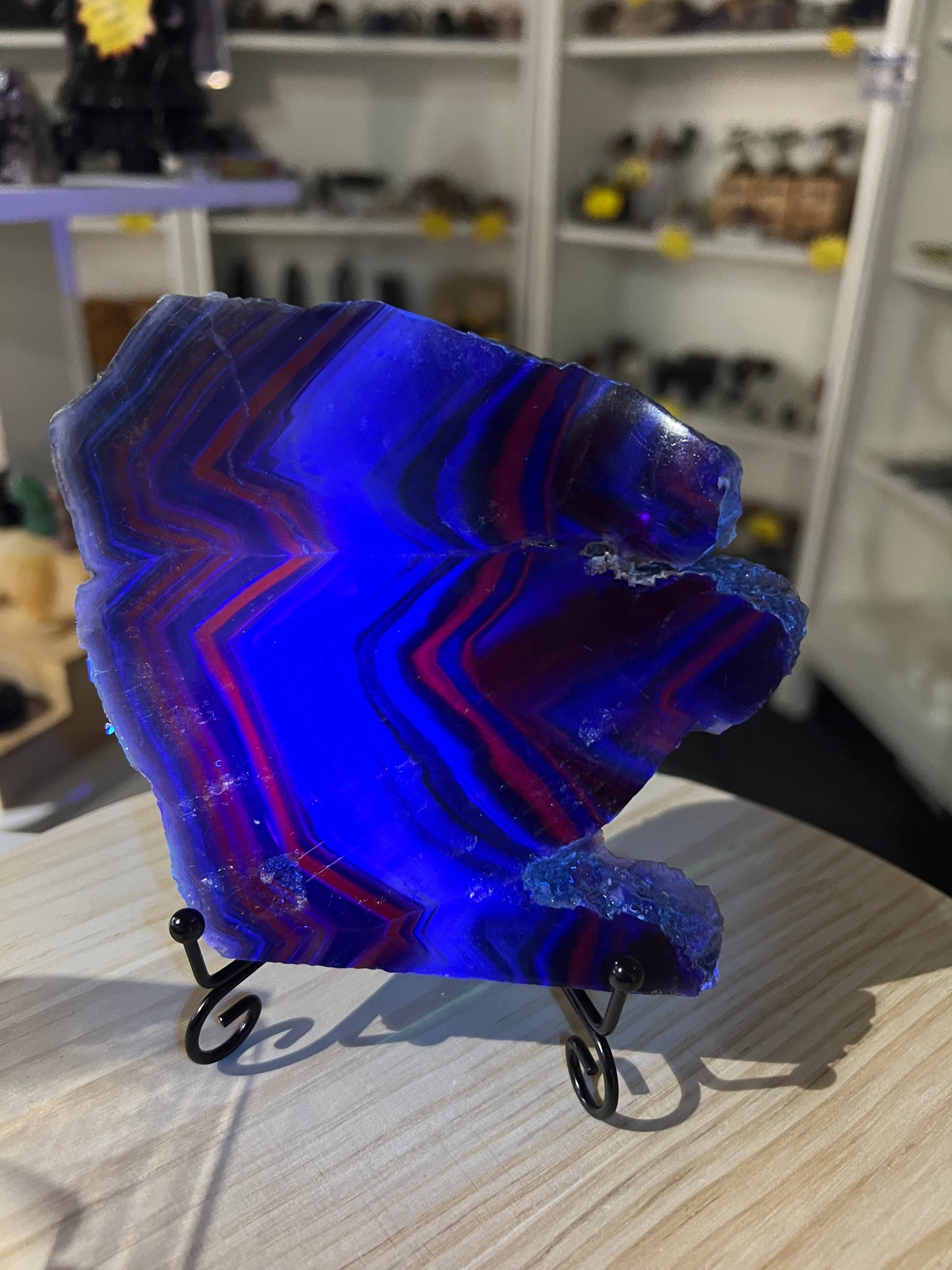 Black Fluorite Slab (UV Reactive)