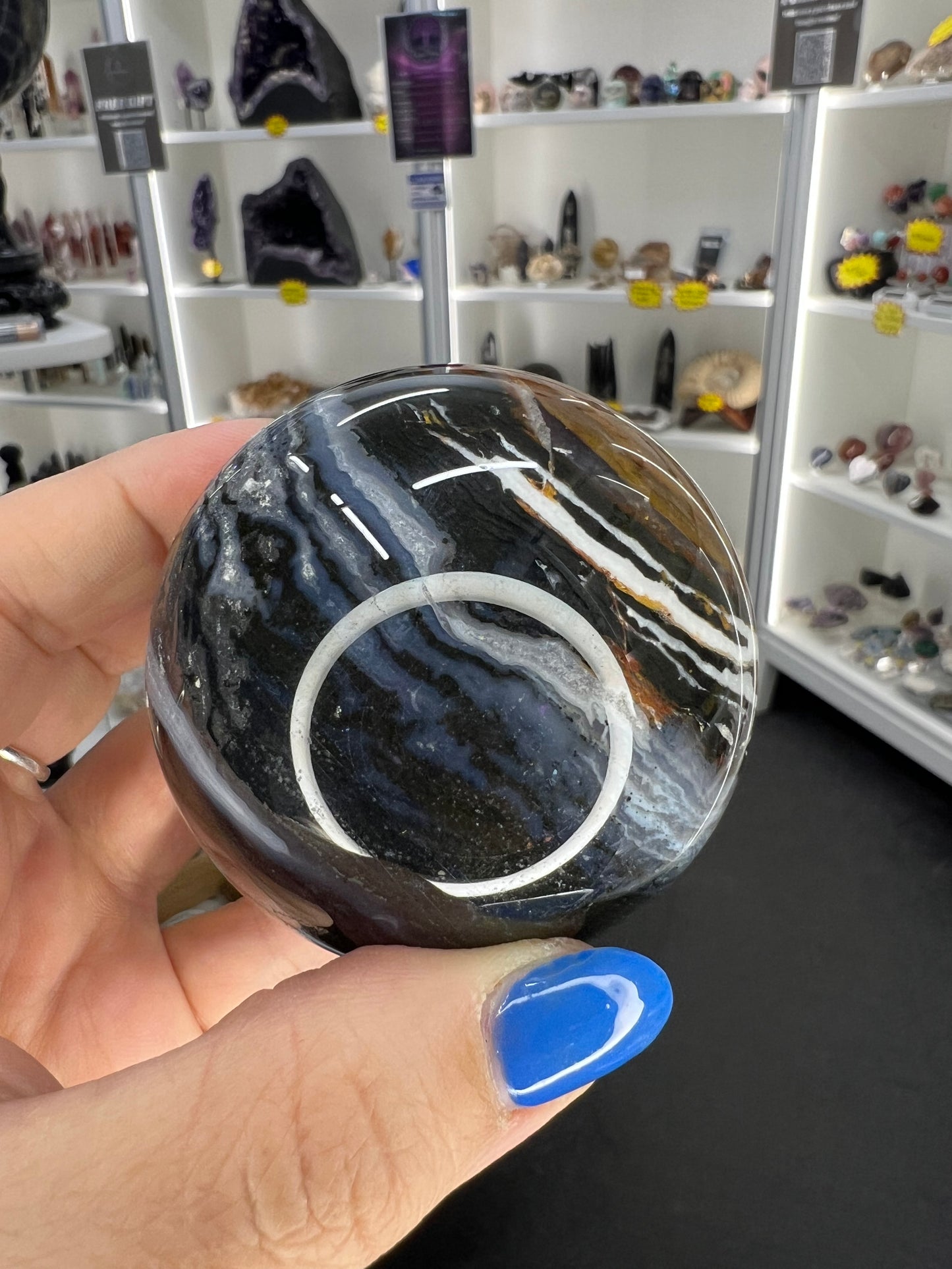 Ocean Jasper Sphere on Stand