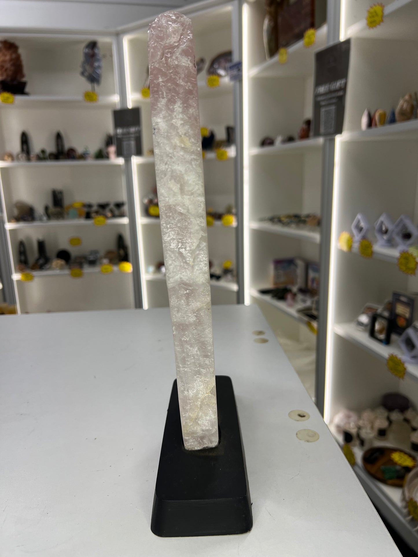 Rose Quartz Slab on Base