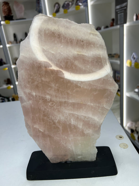 Rose Quartz Slab on Base