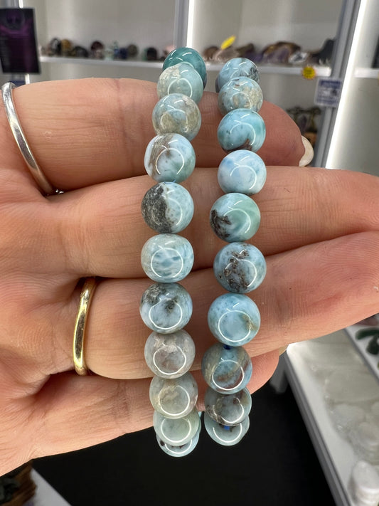 Larimar 6mm Bracelet