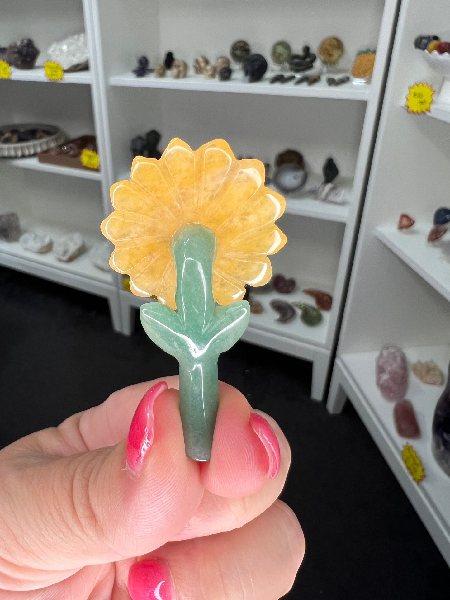 Golden Healer / Green Aventurine Sunflower