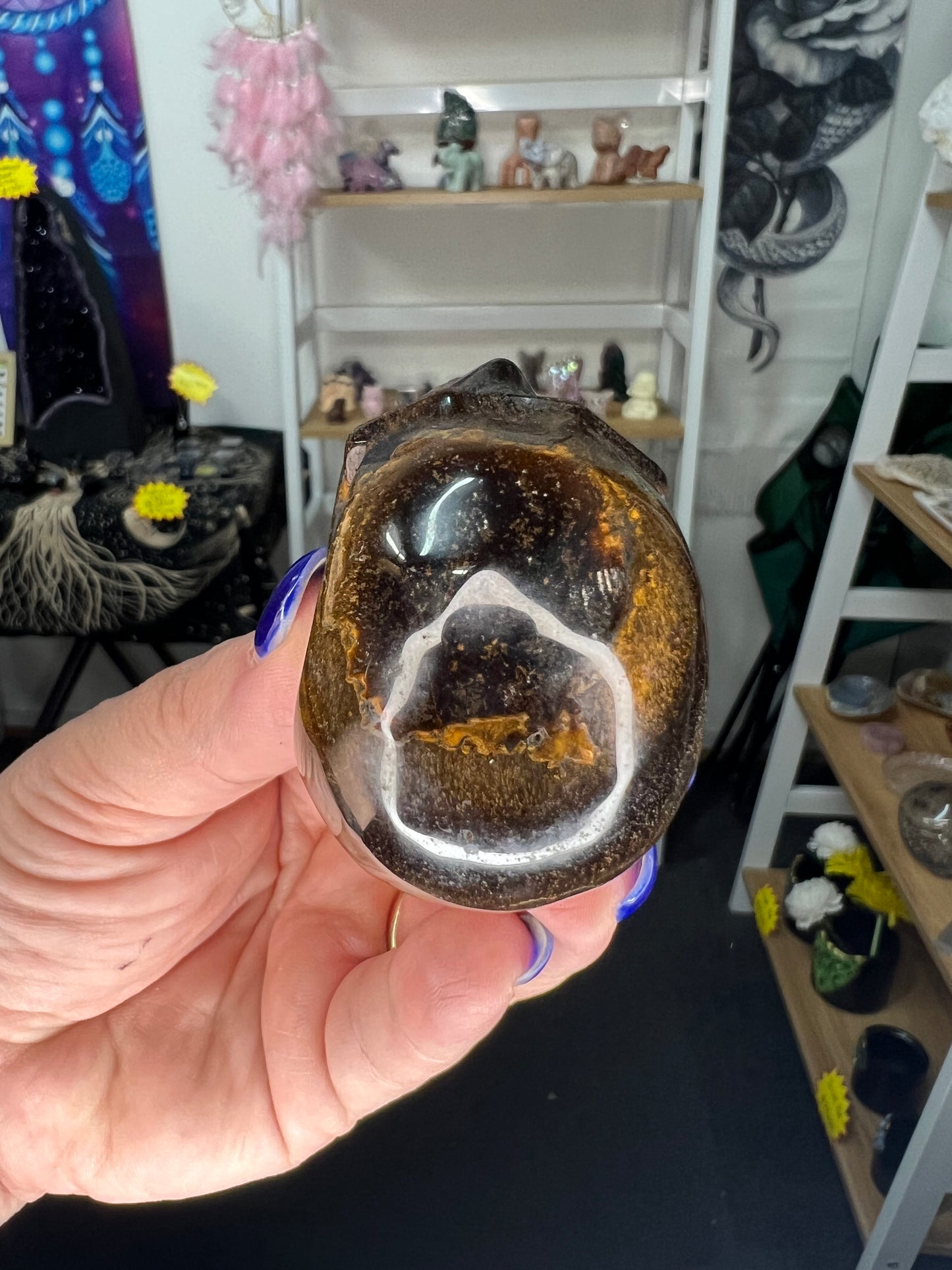 Tiger’s Eye Skull