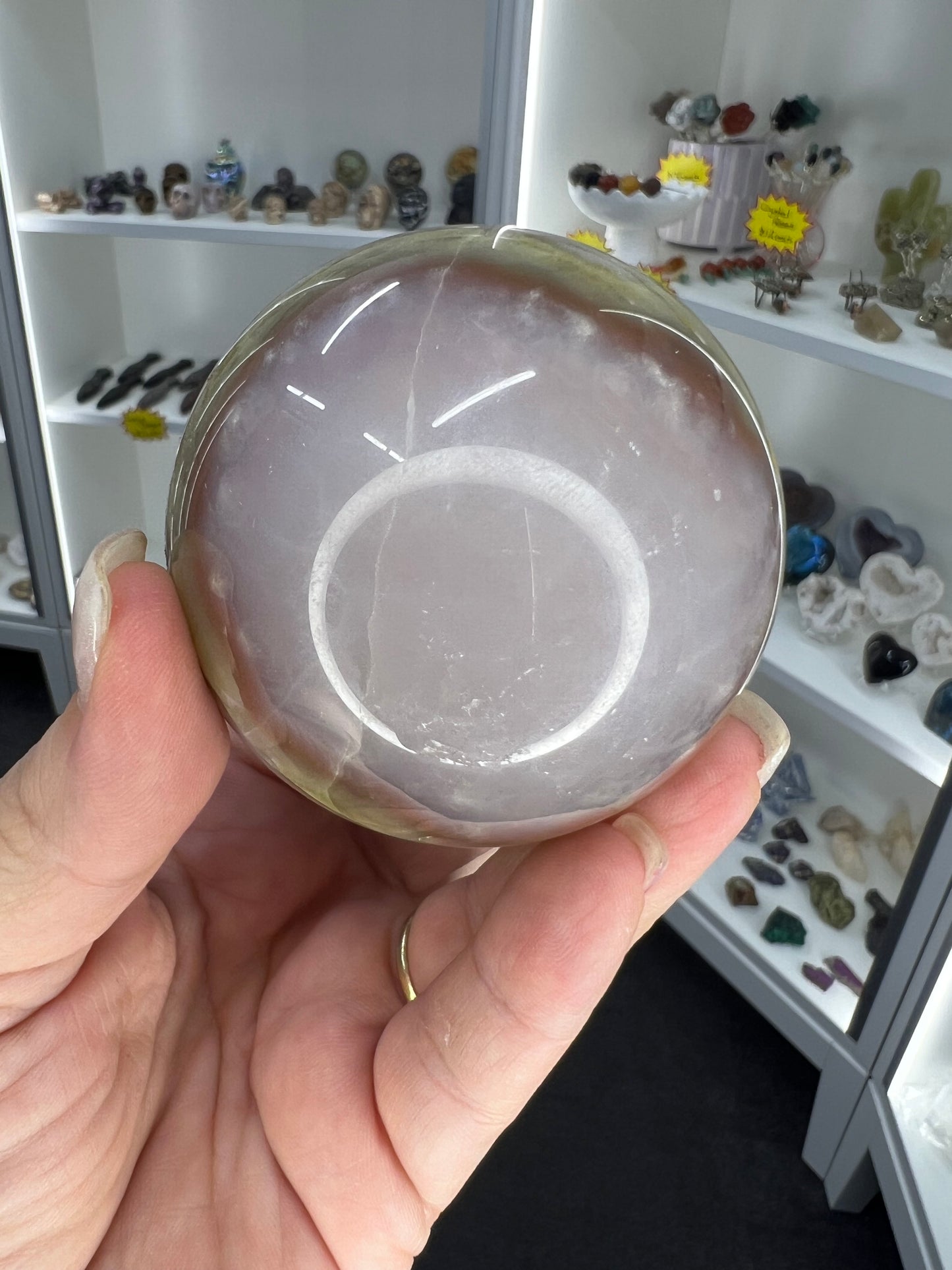 Geode Agate Sphere with Stand