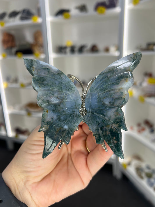 Moss Agate Butterfly