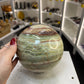 Green Onyx Sphere on Stand