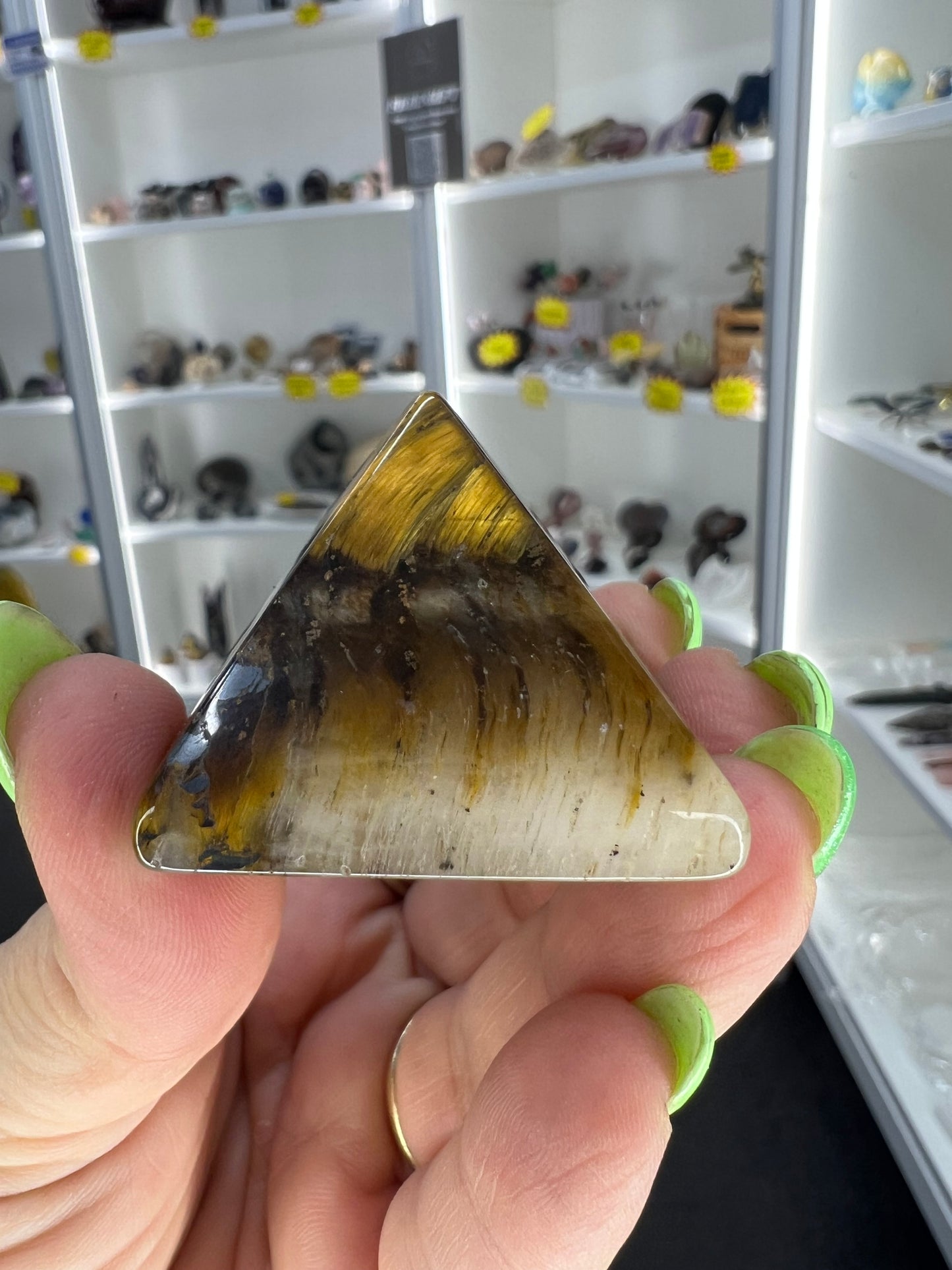 Tigers Eye Pyramid