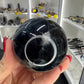 Black Fluorite Sphere with Stand
