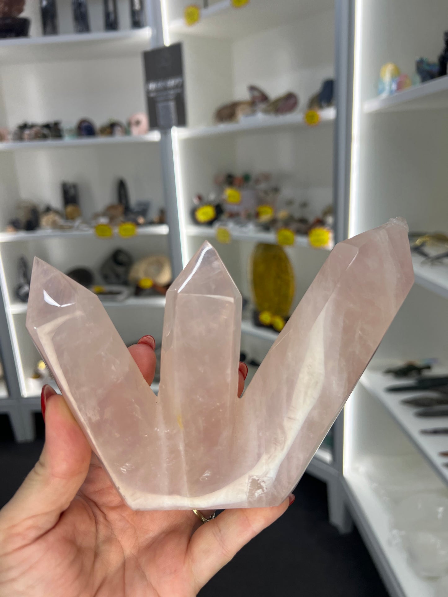 Rose Quartz 3 Point Tower