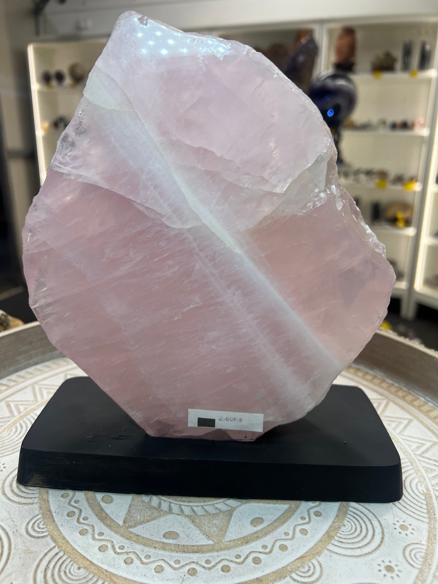 Rose Quartz Slab on Base