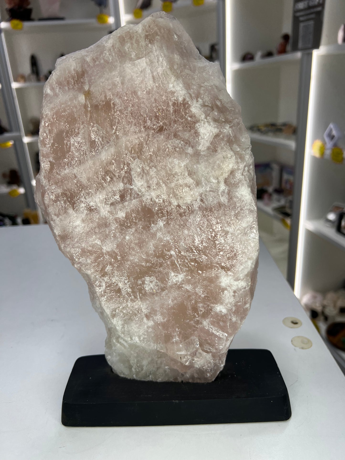 Rose Quartz Slab on Base