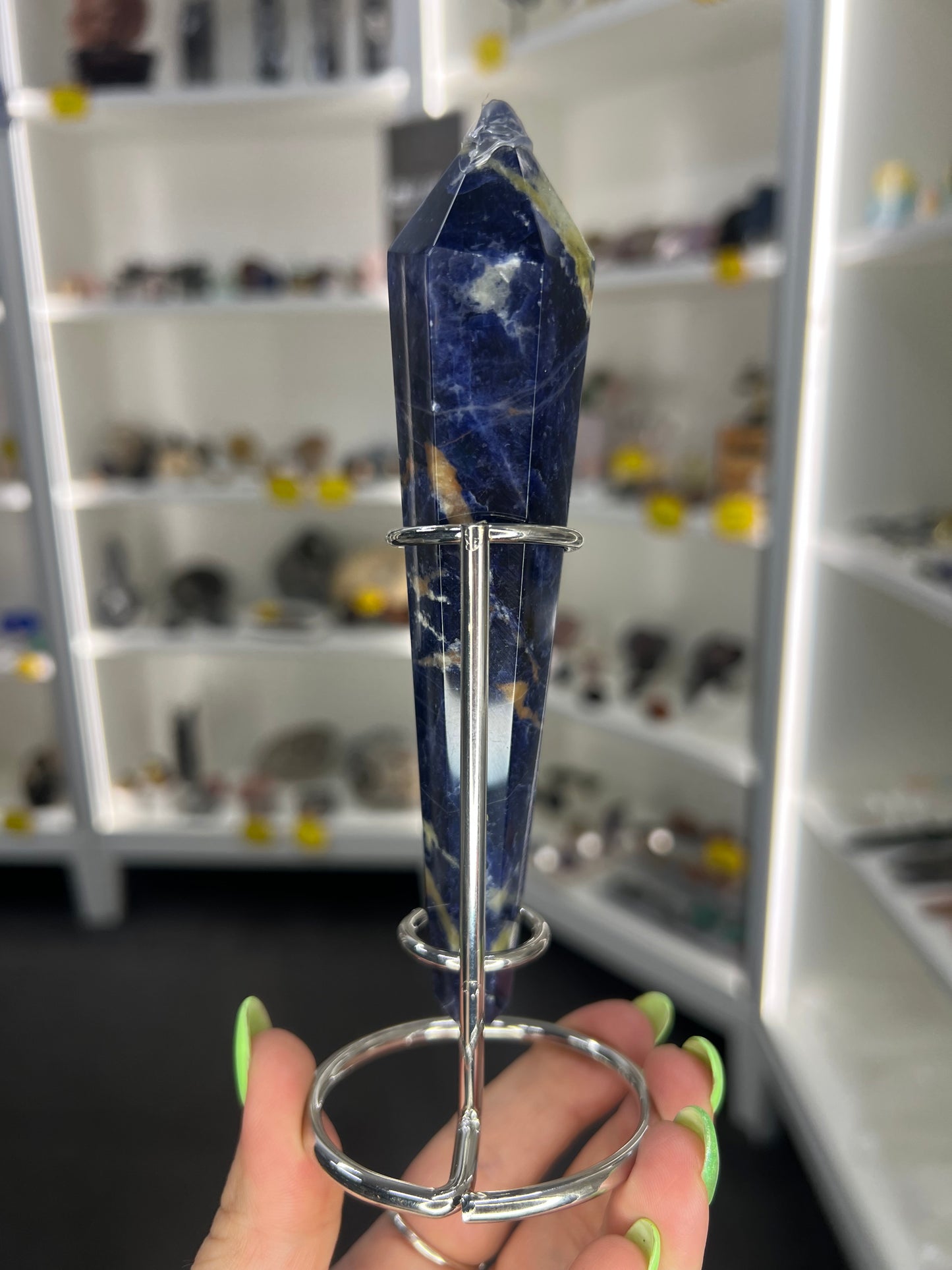 Sodalite Wand on Stand