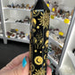 Black Obsidan with Golden Pattern Tower