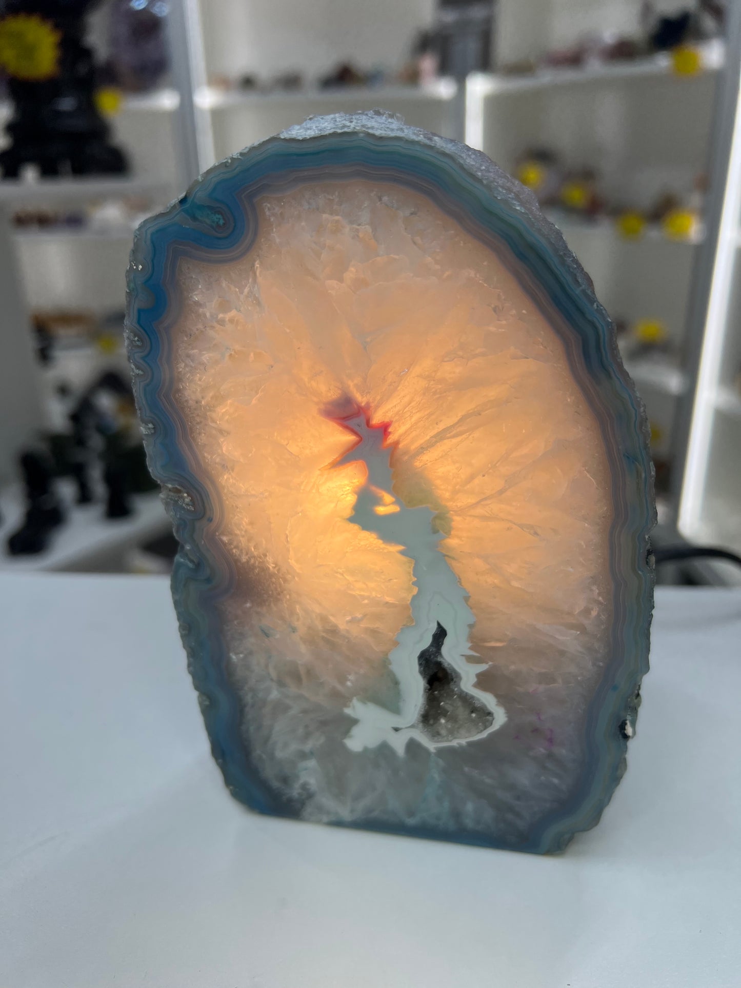 Blue Agate Lamp