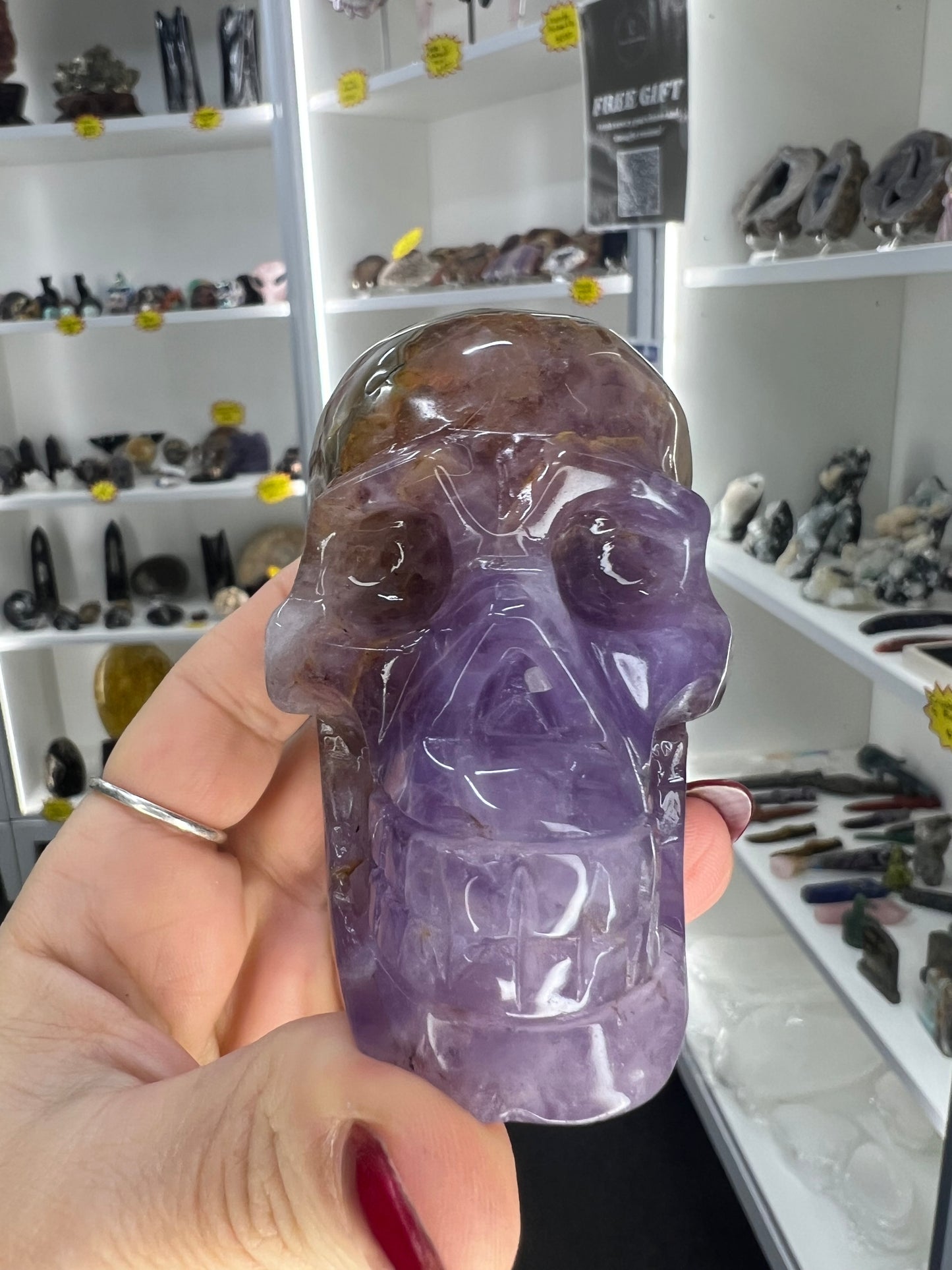 Crazy Lace Amethyst Skull