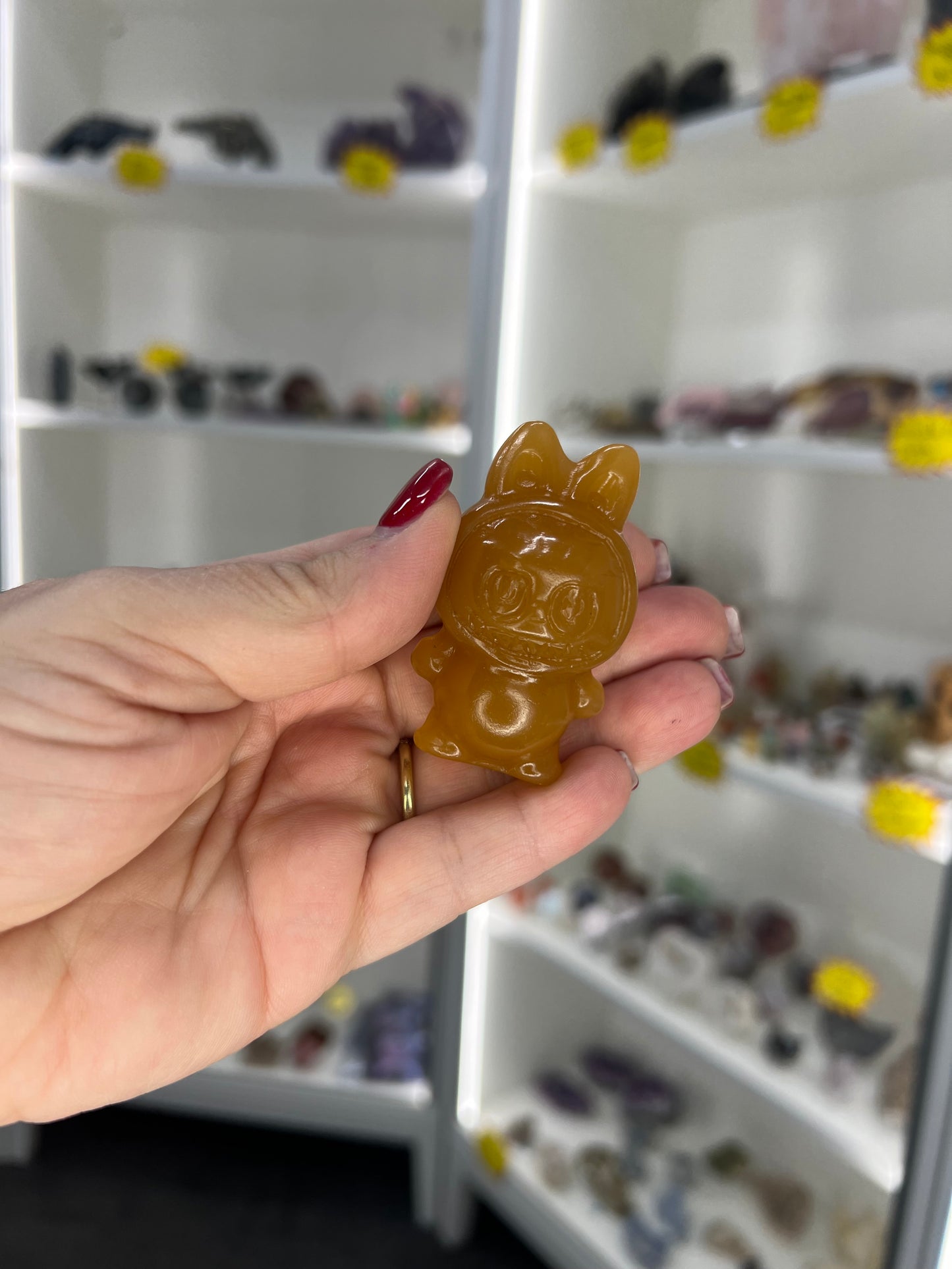 Honey Calcite Labubu